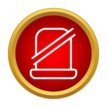 No flash camera icon indicating photography restriction Stock Illustration