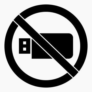 No flash drive. Illustrazione stock