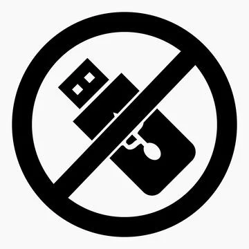 No flash drive. Stock Illustration