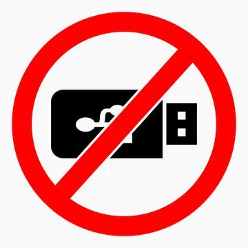 No flash drive. Stock Illustration