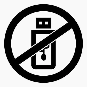 No flash drive. Stock Illustration