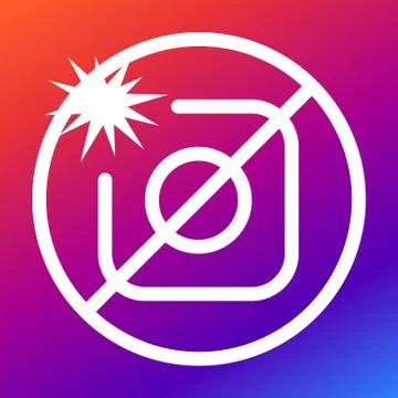 No flash sign on white background. Vector illustration Stock-Illustration