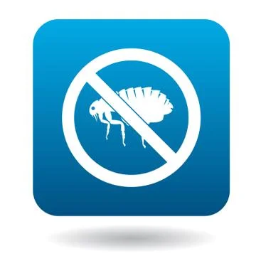 No flea sign icon, simple style Illustrazione stock