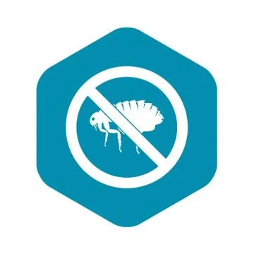 No flea sign icon, simple style Illustrazione stock