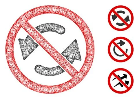 No Flip Arrows Polygonal Web Vector Mesh Illustration Stock Illustration