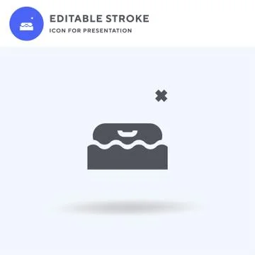 No Float icon vector, filled flat sign, solid pictogram isolated on white, logo 库存插图