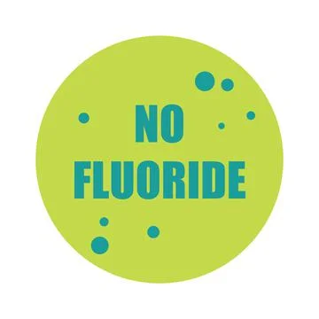 No fluoride ingredient, toothpaste packaging label Stock Illustration