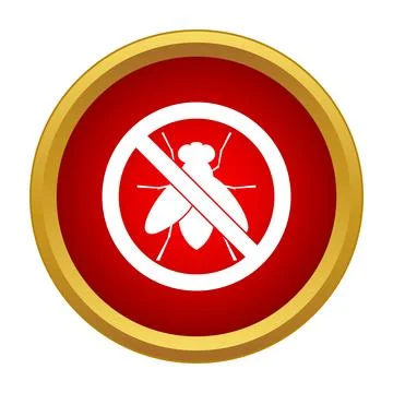 No fly insect sign concept for pest control Stock Illustration