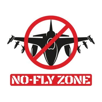 No-fly zone sign. Warning sign. Stock Illustration