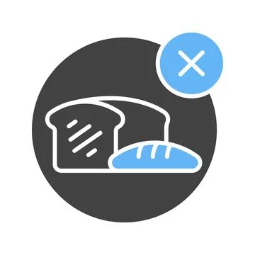 No Food icon vector image. Stock Illustration