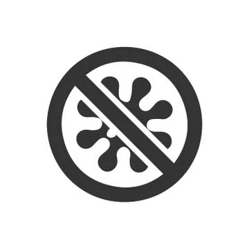 No Germs Warning Icon Stock Illustration