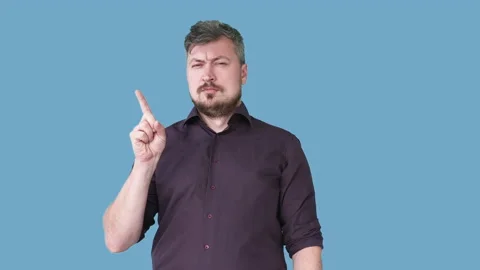 No gesture bad idea man warning nope sign gif loop Stock Footage 159394189