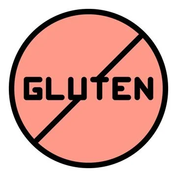 No gluten icon vector flat Illustrazione stock