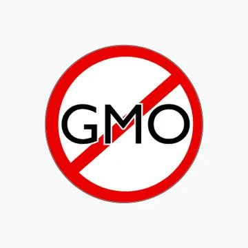 No GMO sign. Illustrazione stock