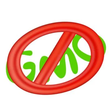 No GMOs, conceptual vector logo Stock-Illustration