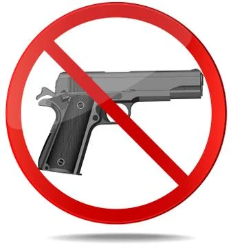No guns vector sign Stock Illustration