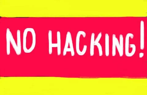 No hacking concept Illustrazione stock