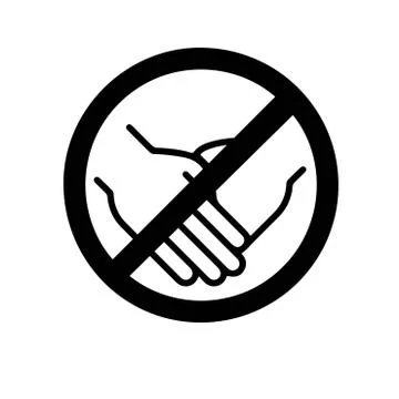 NO HAND SHAKE ICON Ilustración de archivo
