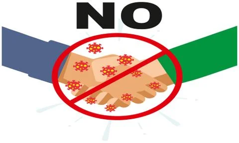 No handshake to avoid spreading germs Stock Illustration