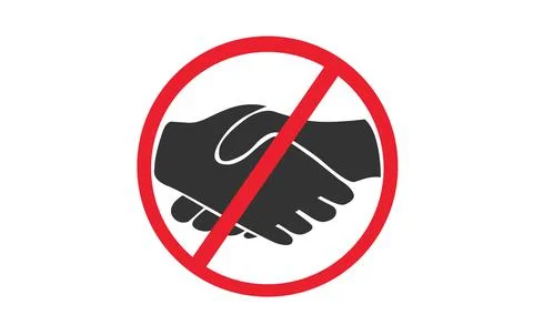 No handshake icon in a flat design. Vector illustration Stock Illustration
