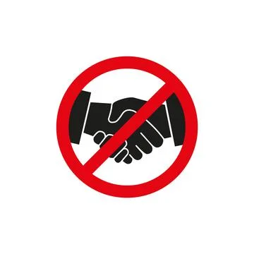 No Handshake icon. Vector illustration. No dealing. No collaboration Stock Illustration