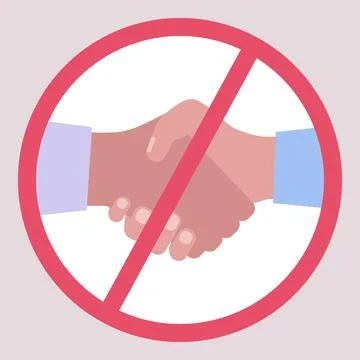 No handshake illustration Stock Illustration
