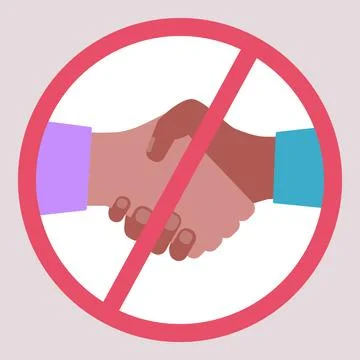 No handshake illustration Stock Illustration