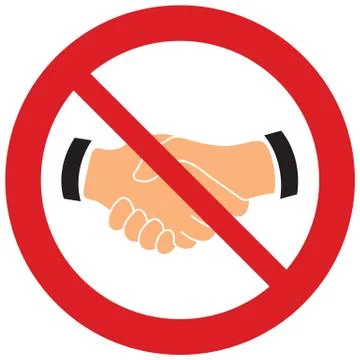 No handshake  vector. Not allow   handshake Stock Illustration