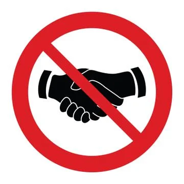 No handshake  vector. Not allow   handshake Stock Illustration