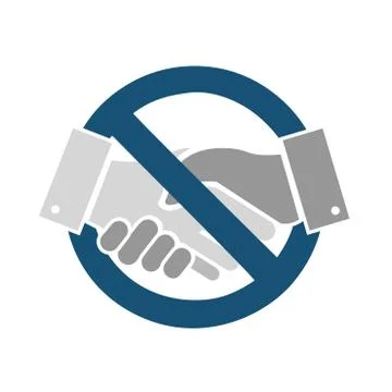 No handshakes please sign Stock Illustration