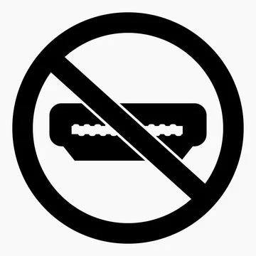 No HDMI connector Stock Illustration