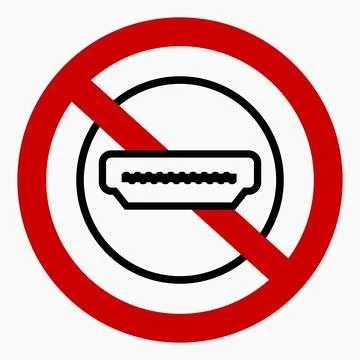 No HDMI connector Stock Illustration