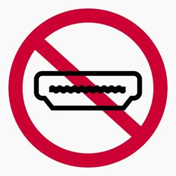 No HDMI connector Stock Illustration