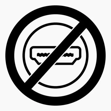 No HDMI connector Stock Illustration
