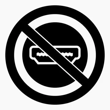 No HDMI connector Stock Illustration