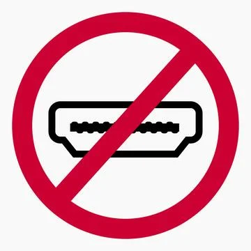 No HDMI connector Stock Illustration