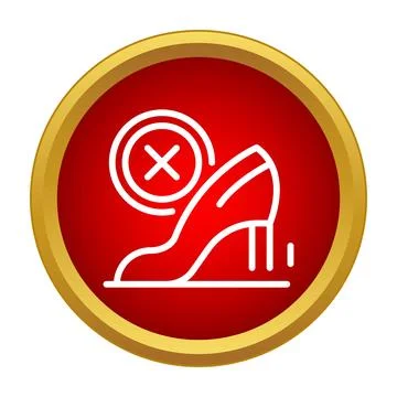 No high heels warning sign illustration イラスト素材