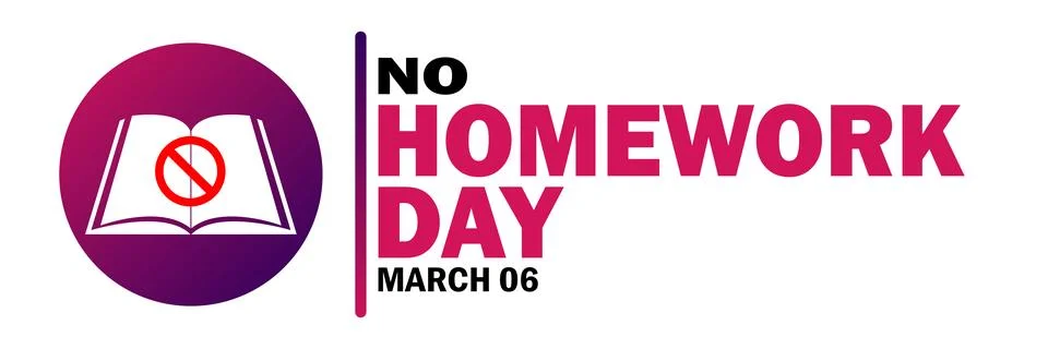 No Homework Day Иллюстрация