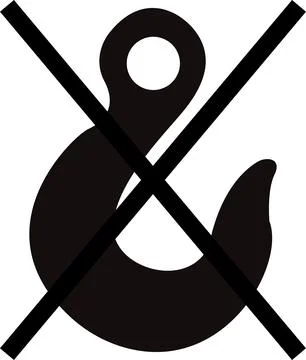 No Hook use sign, No Hook use symbol, Do not use hook Illustrazione stock