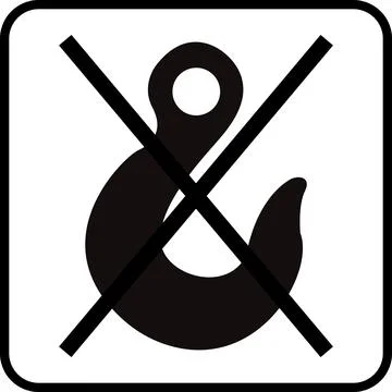 No Hook use sign, No Hook use symbol, Do not use hook Packing template Stock Illustration