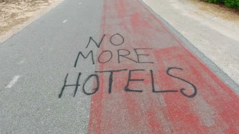 No Hotels Development Protest Sign Stock-Footage 265013458