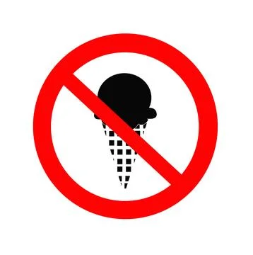 No Ice Cream sign vector illustration Stock Illustration