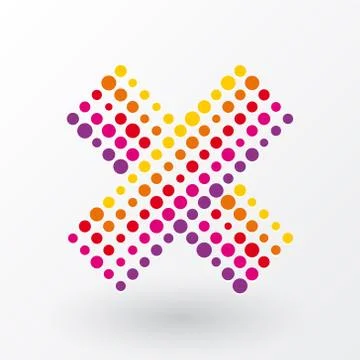 No icon composed of polka dots Stock Illustration
