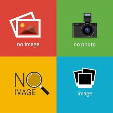 No image signs for web page. Stock Illustration