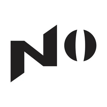 No initial letter vector logo Stock Illustration
