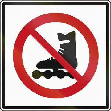 No Inline Skating in Canada 스톡 일러스트