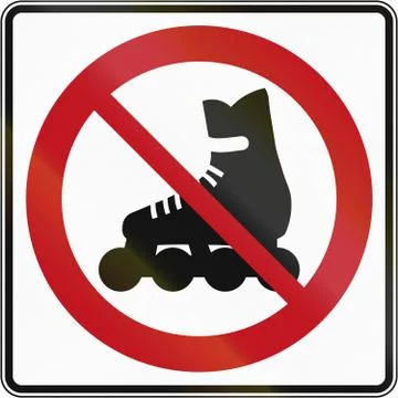 No Inline Skating in Canada 스톡 일러스트