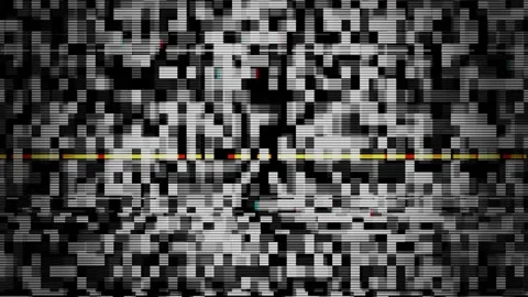 No Input Signal Glitch with Static Noise Background Stock Footage 340211280
