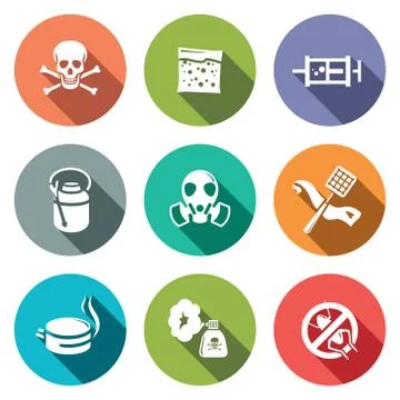 No insects flat icon collection Stock Illustration