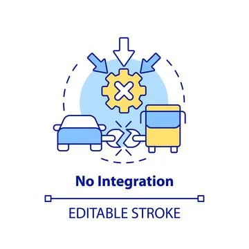 No integration concept icon 스톡 일러스트